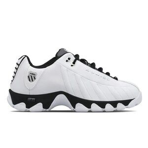 K-Swiss ST329 CMF White Black 03426-102 Leather Men's Wide Shoes